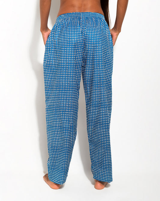 PYJAMA PANTS IN BLUE PRINT