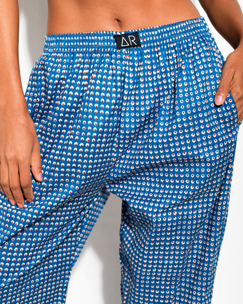 PYJAMA PANTS IN BLUE PRINT