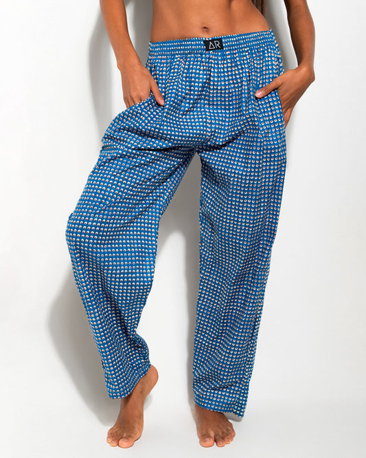 PYJAMA PANTS IN BLUE PRINT