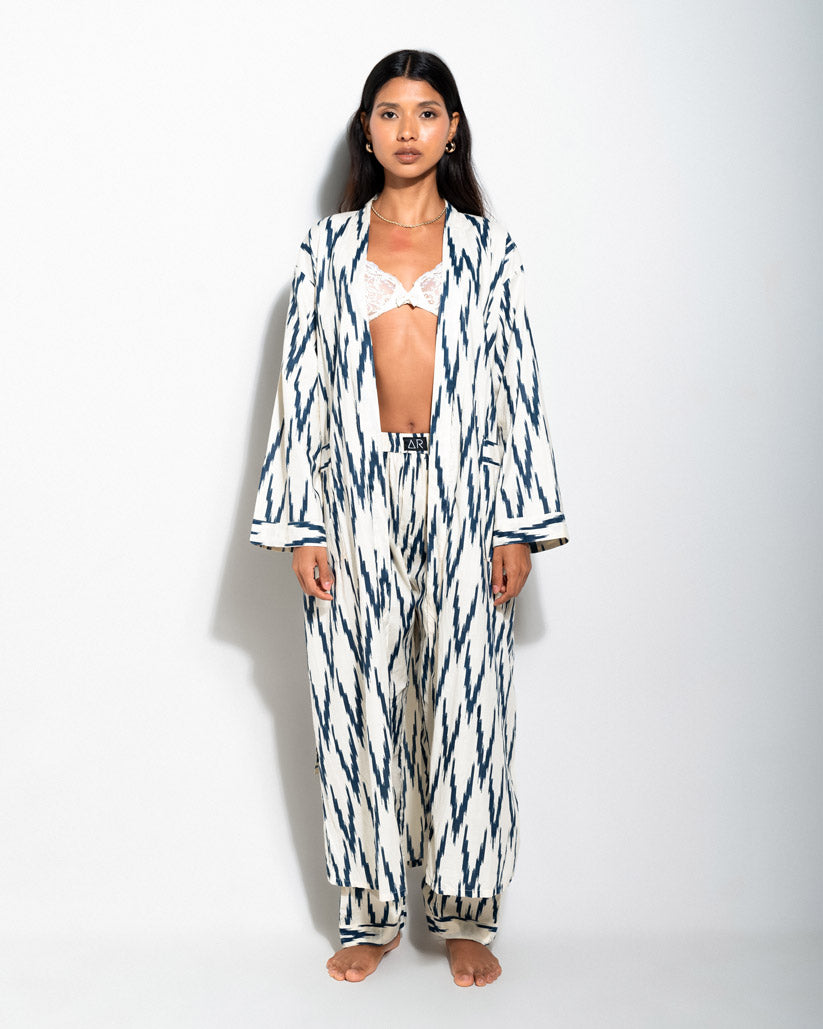 BOHO MATCHING SET WITH LONG KIMONO AND PANTS
