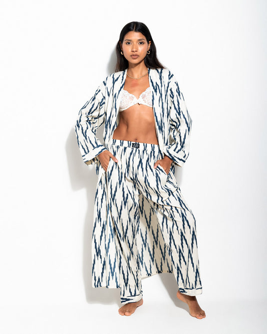BOHO MATCHING SET WITH LONG KIMONO AND PANTS
