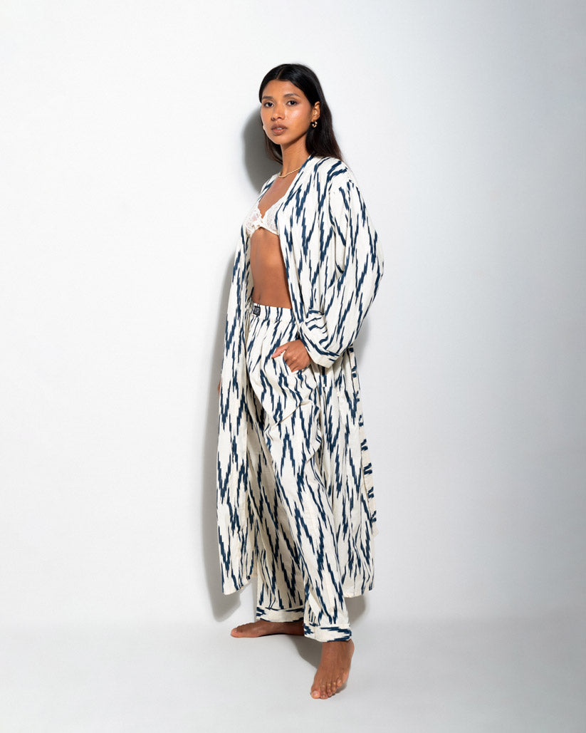 BOHO MATCHING SET WITH LONG KIMONO AND PANTS