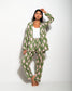 MATCHING SET WITH A GREEN AND RED TIGER PRINT PIJAMA PANTS
