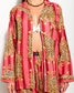 MATCHING SET WITH STRIPED PRINT AND PINK TIBETAN TIGERS