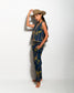 MATCHING SET WITH VEST AND NAVY PALM PRINT PYJAMA PANTS